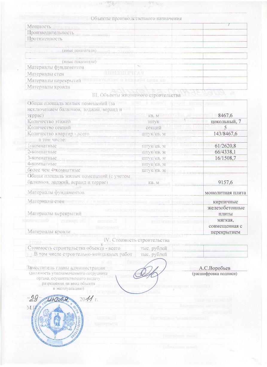 Копия Разрешение на ввод объекта  Лесопарковая 1 очередь 2 лист.jpg